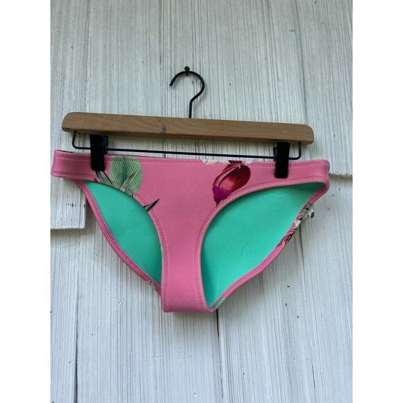 TRIANGL‎ Pink Floral Hibiscus Neoprene Tropical Bikini Size M - Picture 2 of 8